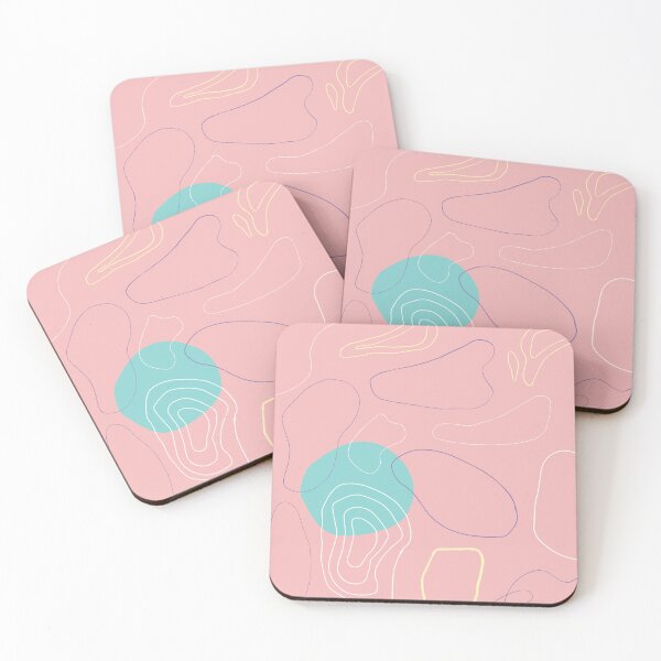 Item preview, Abstract Pattern Topography pink , indigo and white designed and sold by Yggdrazil.