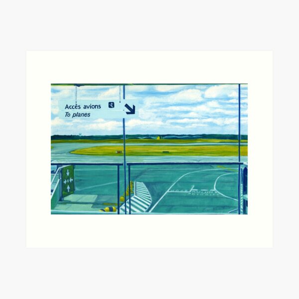 Accèss avions/To planes Art Print
