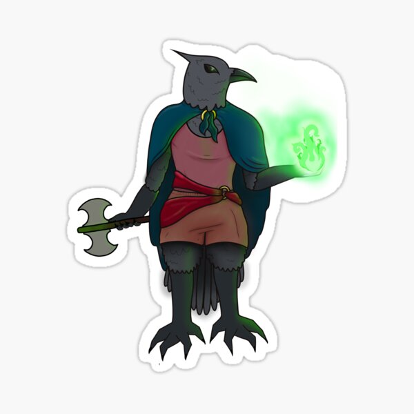 Dnd Kenku Warlock Sorcerer Sticker For Sale By Spacekittie Redbubble