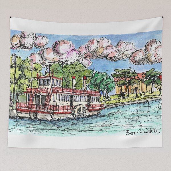 Item preview, Steam ship on Palic Lake designed and sold by DjapetoArt.