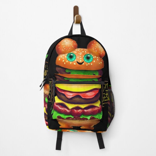 Item preview, Kawaii Burger Monster, Hand Painted for Foodies and Japanese Anime Aesthetics lovers designed and sold by InkyGenies.