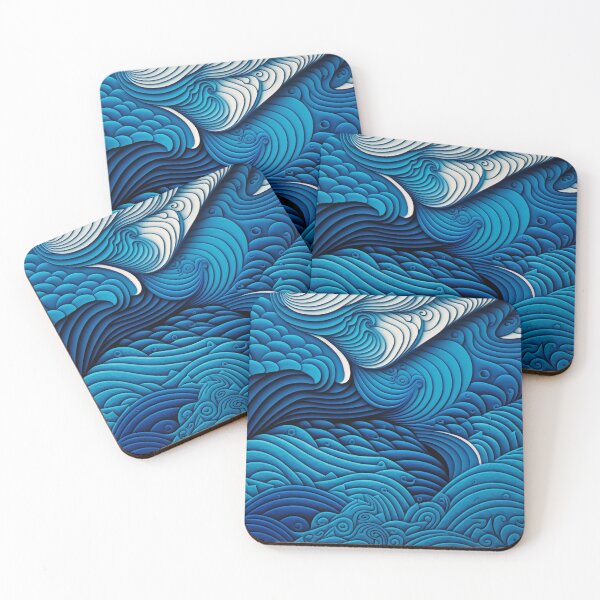 Item preview, Abstract Ocean Waves - Ocean & Sea designed and sold by EnzoVectorism.