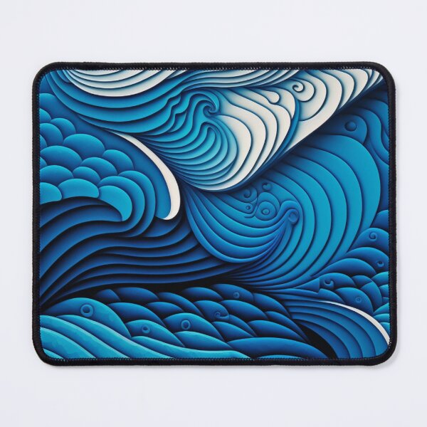 Item preview, Abstract Ocean Waves - Ocean & Sea designed and sold by EnzoVectorism.