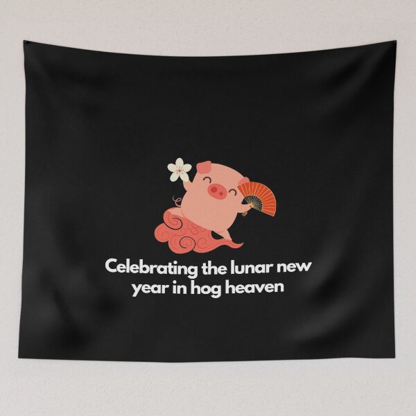 Item preview, Celebrating the lunar new year in hog heaven designed and sold by MixedPartialArt.