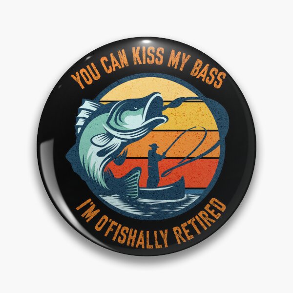 Item preview, OFishally Retired Bass Fishing With Retro Sunset designed and sold by BluePlanetMerch.