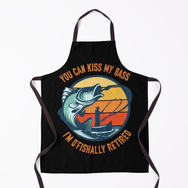 Item preview, OFishally Retired Bass Fishing With Retro Sunset designed and sold by BluePlanetMerch.