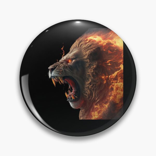 Item preview, lion enraged in fire  designed and sold by KING-S.