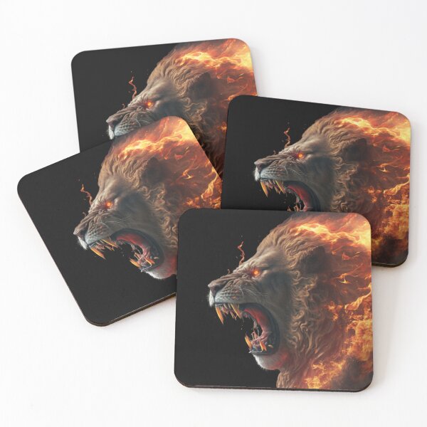 Item preview, lion enraged in fire  designed and sold by KING-S.