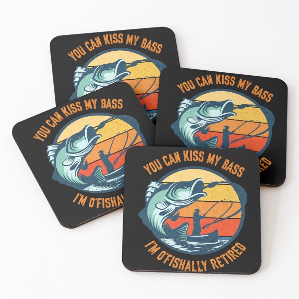Item preview, OFishally Retired Bass Fishing With Retro Sunset designed and sold by BluePlanetMerch.