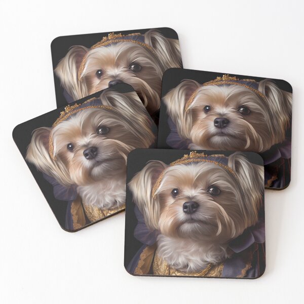 Item preview, King Yorkshire Terrier Dog Breed Portrait Royal Renaissance Animal Painting designed and sold by Nalaxation.