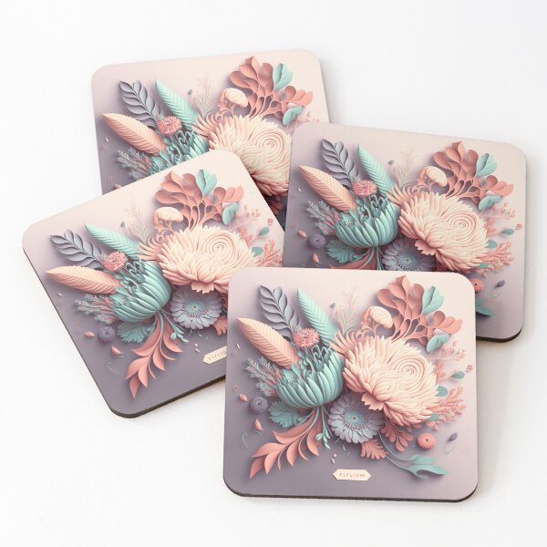 Item preview, Fleuron Floral Playful Colourful Composition Designs for Home Decor, Wedding, Events Fashion  and Accessories  designed and sold by RAGANADesign.