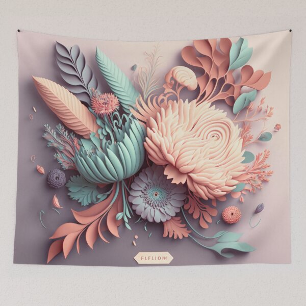 Item preview, Fleuron Floral Playful Colourful Composition Designs for Home Decor, Wedding, Events Fashion  and Accessories  designed and sold by RAGANADesign.
