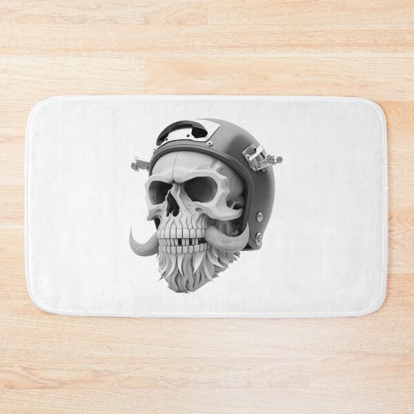 Item preview, SKULL BEARD DARK MECHANIC PISTON CAR MOTORCYCLE BLACK designed and sold by ogirdorgraphics.