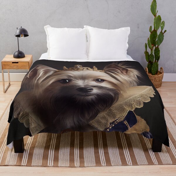 Item preview, Queen Yorkshire Terrier Dog Breed Portrait Royal Renaissance Animal Painting designed and sold by Nalaxation.