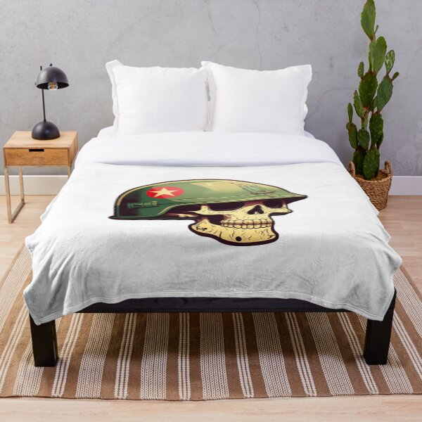 Item preview, Vietnam Helmet Skull designed and sold by RandomReviews.
