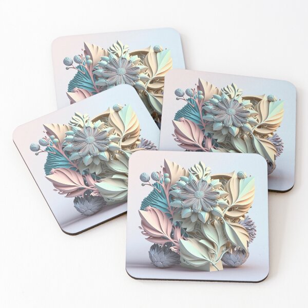 Item preview, Fleuron Floral Playful Colourful Composition Designs for Home Decor, Wedding, Events Fashion  and Accessories  designed and sold by RAGANADesign.