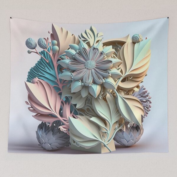 Item preview, Fleuron Floral Playful Colourful Composition Designs for Home Decor, Wedding, Events Fashion  and Accessories  designed and sold by RAGANADesign.