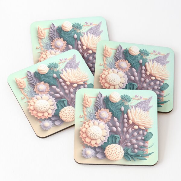 Item preview, Fleuron Floral Playful Colourful Composition Designs for Home Decor, Wedding, Events Fashion  and Accessories  designed and sold by RAGANADesign.