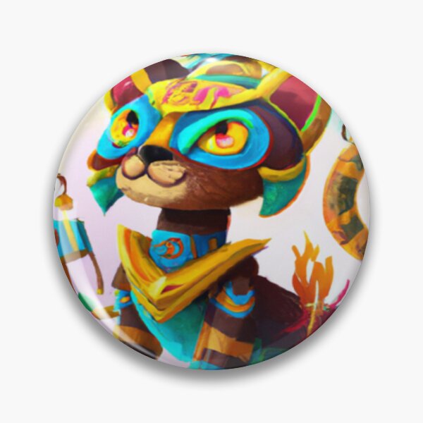 Item preview, Adorable gato marrón disfrazado de guerrero azteca designed and sold by DuniDesign.