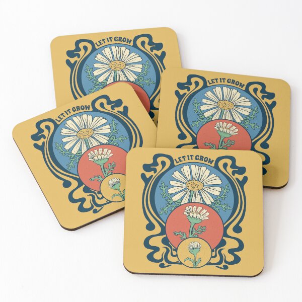Item preview, let it grow, flower growth stages, retro t-shirt print designed and sold by ShamanskaKate.