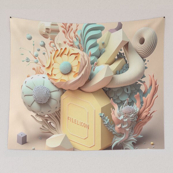 Item preview, Fleuron Floral Playful Colourful Composition Designs for Home Decor, Wedding, Events Fashion  and Accessories  designed and sold by RAGANADesign.
