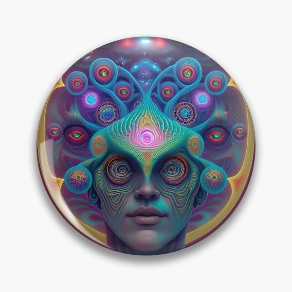 Item preview, Psychedelic Human Face designed and sold by ZinInfinite.