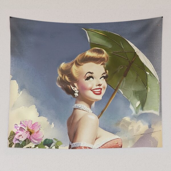 Item preview, Umbrella Beach Pinup Girl designed and sold by cutestpinups.