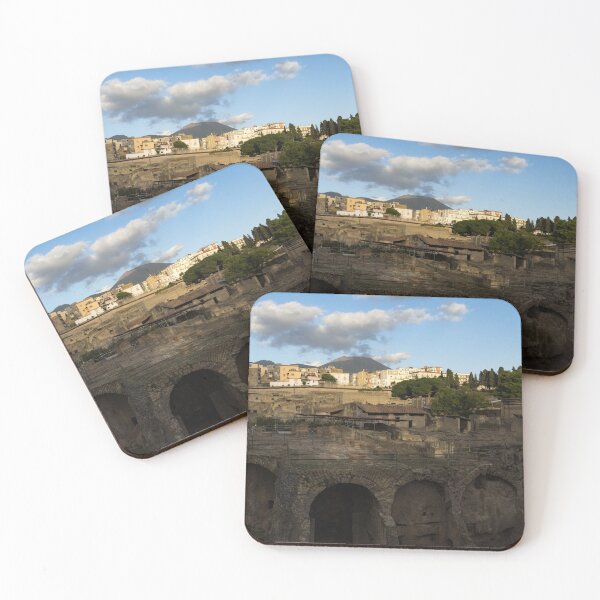 Item preview, Ancient Herculaneum Ruins - Cloud Shadows Evoke the Ancient Volcano Eruption Disaster designed and sold by Georgia Mizuleva.