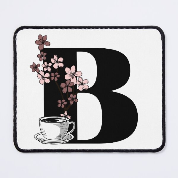 Item preview, Floral Coffee Monogram Letter B designed and sold by Coffee Lifestyle.