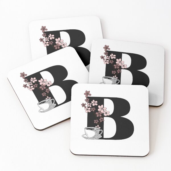 Item preview, Floral Coffee Monogram Letter B designed and sold by Lyssarien.