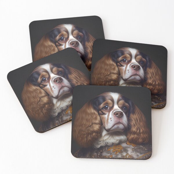 Item preview, Cavalier King Charles Spaniel Dog Breed Portrait Royal Renaissance Animal Painting designed and sold by Nalaxation.
