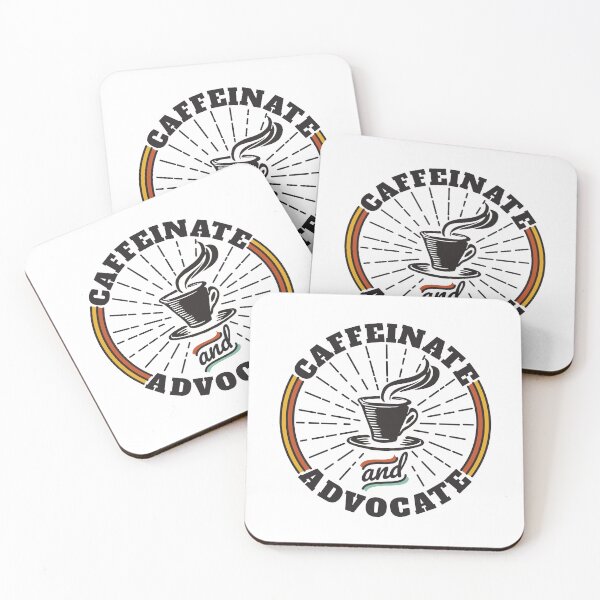 Item preview, Caffeinate And Advocate Ver1 designed and sold by thecatcouch.