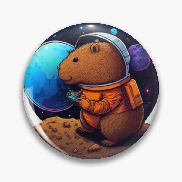 Item preview, space capybara designed and sold by Shrewd Mood.