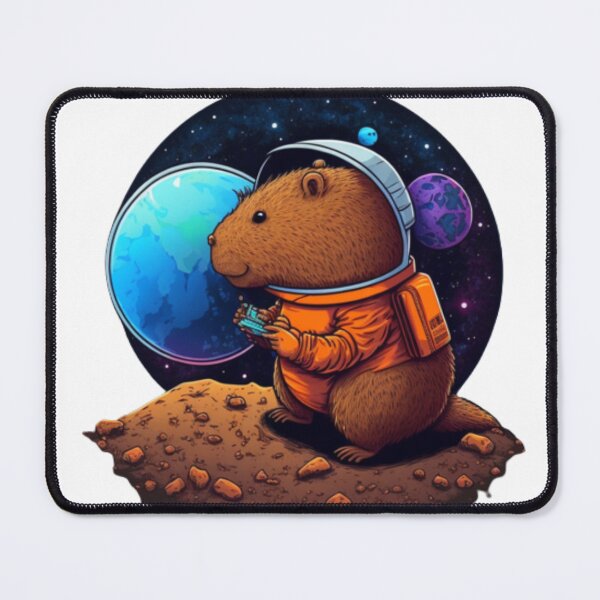 Item preview, space capybara designed and sold by Shrewd Mood.