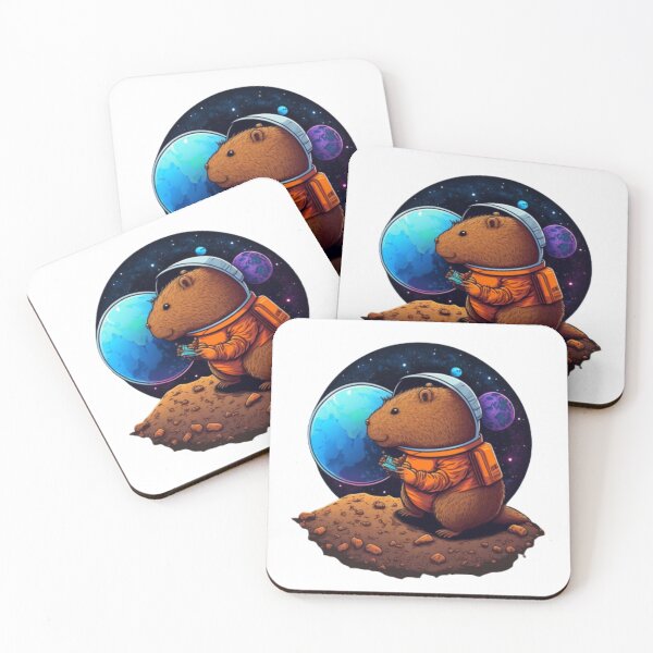 Item preview, space capybara designed and sold by Shrewd Mood.