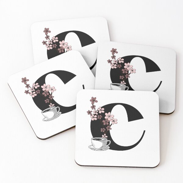 Item preview, Floral Coffee Monogram Letter C designed and sold by Lyssarien.