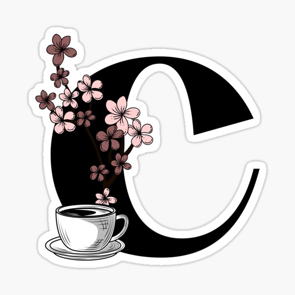 Funlucy Monogram Letter C With Powder White Rose Floral Wall Decor Art  Decals Initial Letter C Vinyl…See more Funlucy Monogram Letter C With  Powder