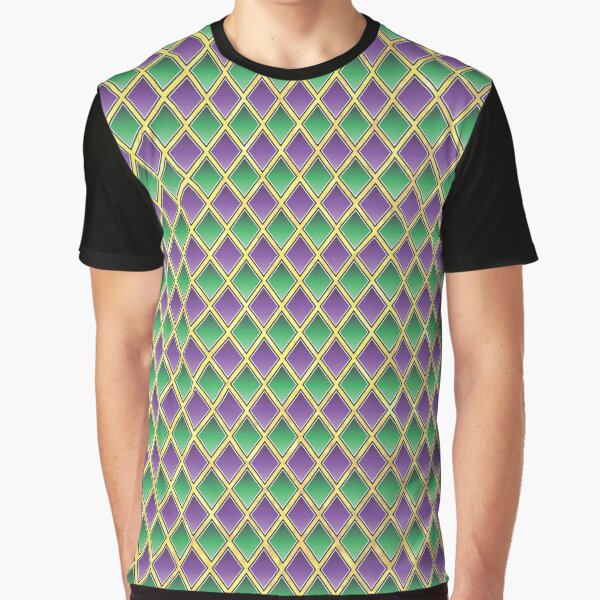 Mardi Gras Diamond Pattern Purple Green Gold Jester Harlequin