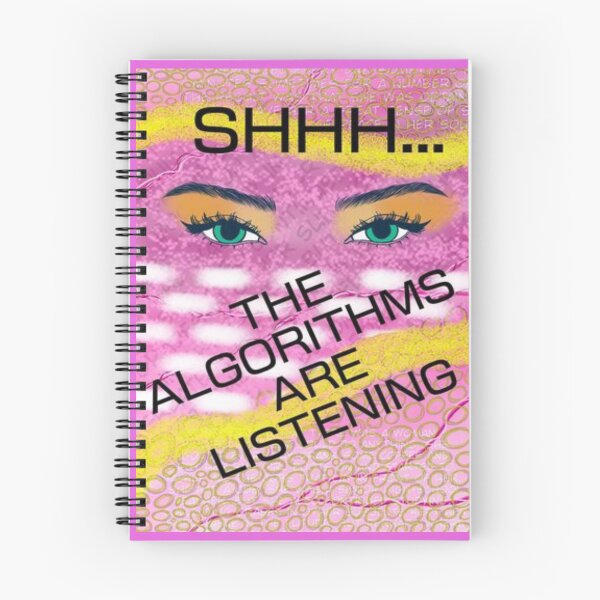 Item preview, Pink Radical Feminist Design With Powerful Eyes - Shhh... The Algorithms Are Listening designed and sold by LethalPixieDust.