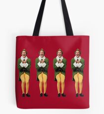 SANTA! OH MY GOD! SANTA'S COMING! I KNOW HIM! I KNOW HIM! Tote Bag