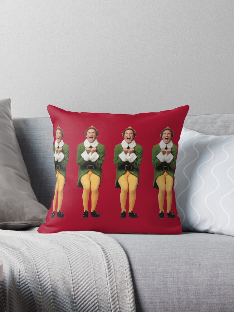 Thumbnail 1 of 4, Pillow, SANTA! OH MY GOD! SANTA'S COMING! I KNOW HIM! I KNOW HIM! designed and sold by LettuceLeaf.