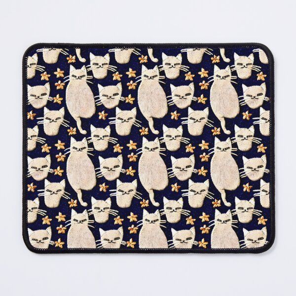 Item preview, White cats and stars designed and sold by KoroCincoCats.