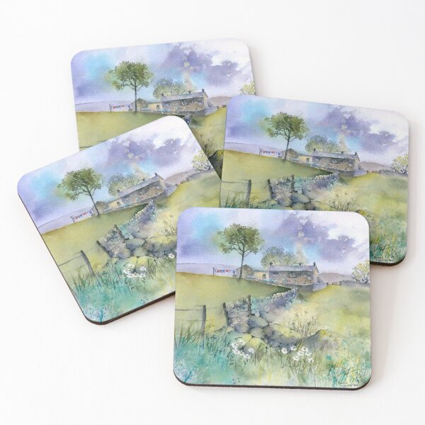 Item preview, Landscape painting in watercolour. Title:- "Washday" designed and sold by artbyrachel.