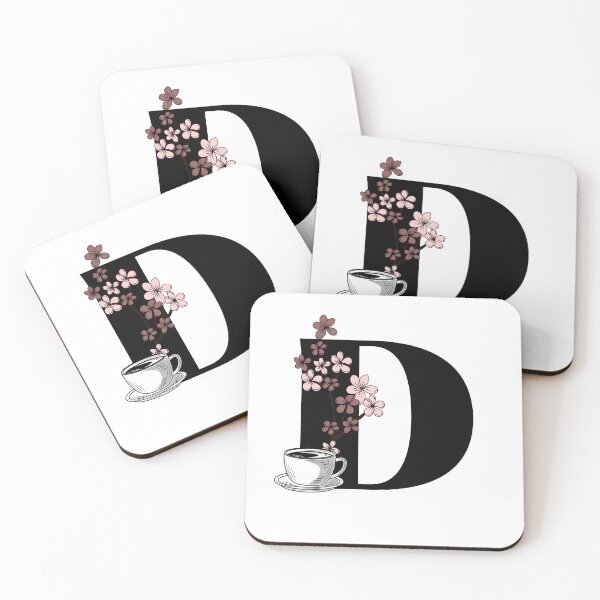 Item preview, Floral Coffee Monogram Letter D designed and sold by Lyssarien.