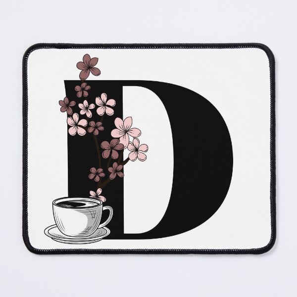 Item preview, Floral Coffee Monogram Letter D designed and sold by Coffee Lifestyle.