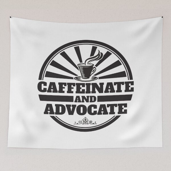 Item preview, Caffeinate And Advocate Ver2 designed and sold by thecatcouch.