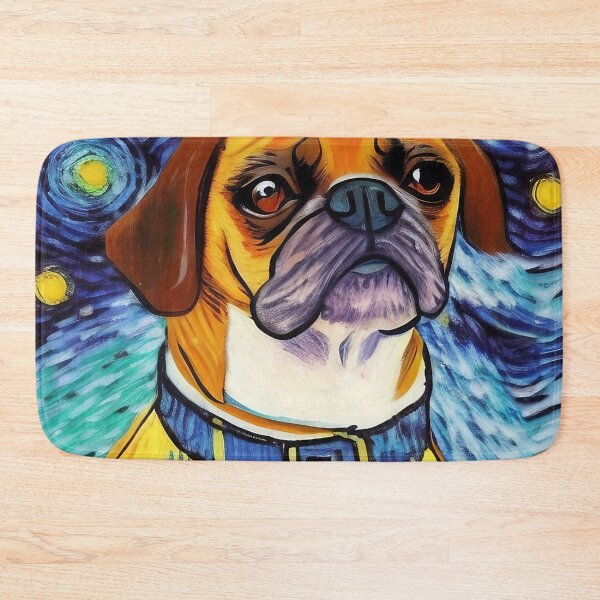 Item preview, Puggle Impressionism Stary Night Van Gogh designed and sold by JessieJune.