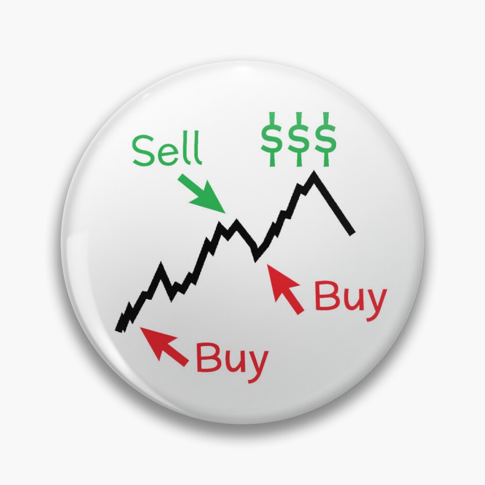 Buy Low Sell High Stock Chart For Stock Trader, Investor Pin