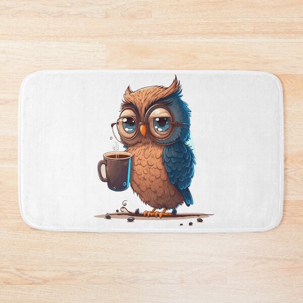 Item preview, Cute Owl Drink Coffee designed and sold by Azhastor.