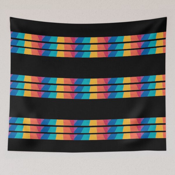 Item preview, Retro Strips Black - Painting designed and sold by LTM-tee.